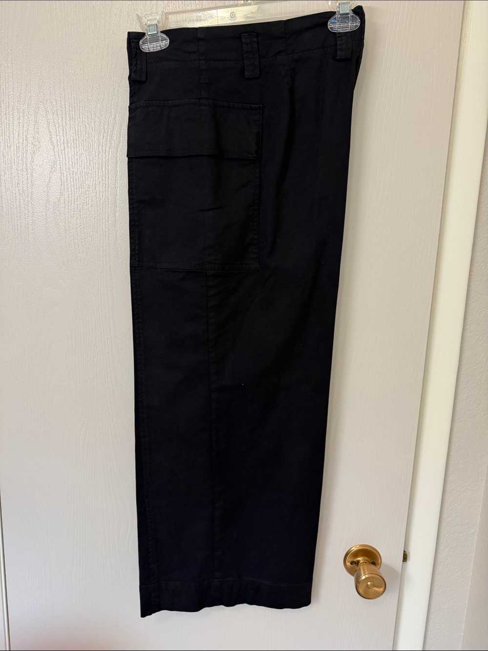 Chico's Black Wide-Leg Cargo Jumpsuit Pants